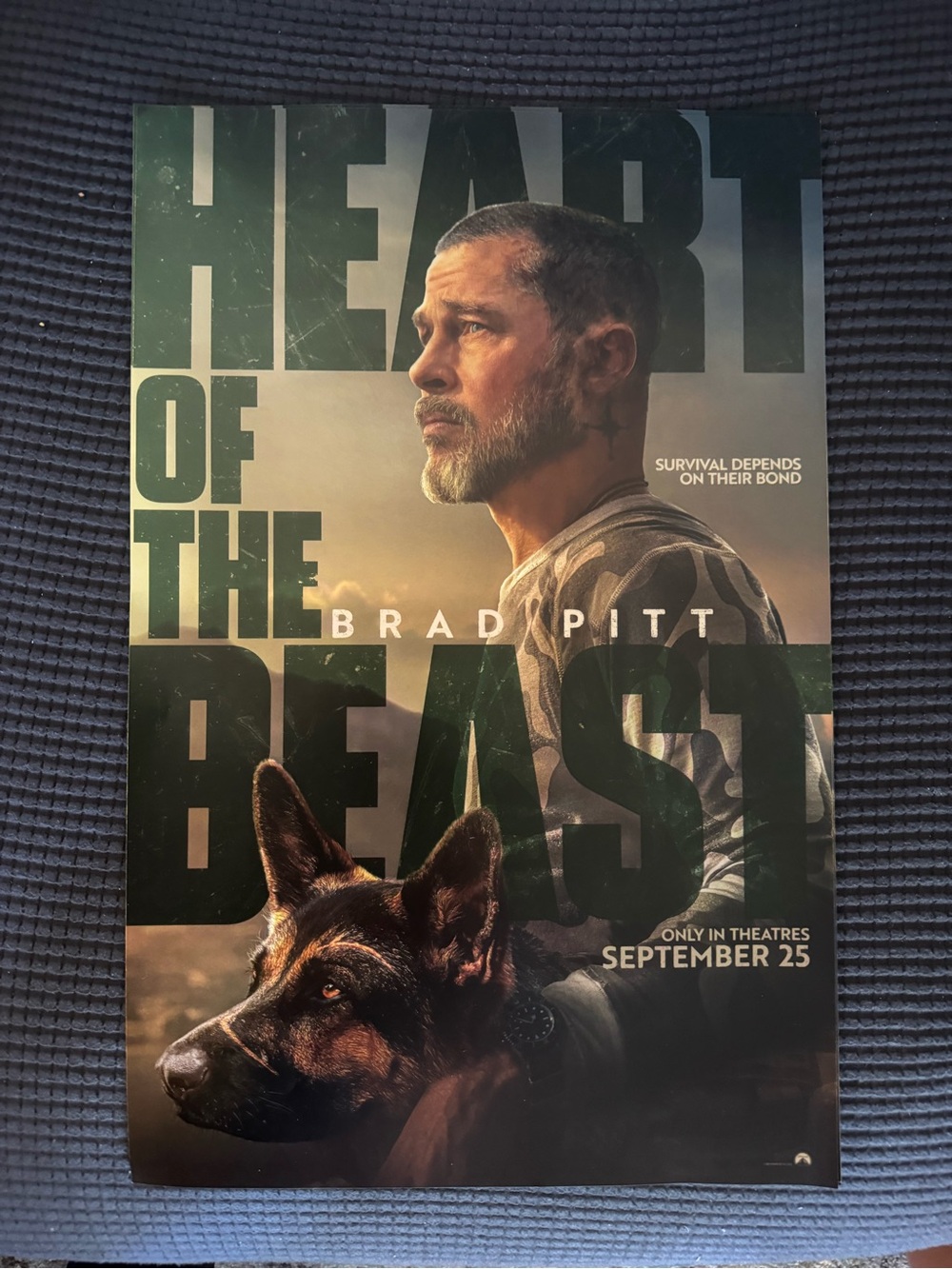 2 Left - Heart Of the Beast (2026) Original Movie Poster - Brad Pitt - 11 x 17